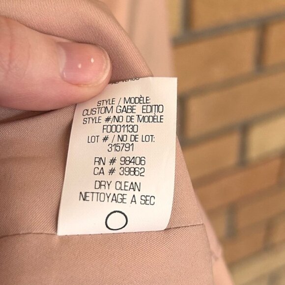 Theory Blush Pink 100% Wool Single Button Blazer Women’s Size 0 - Picture 5 of 7